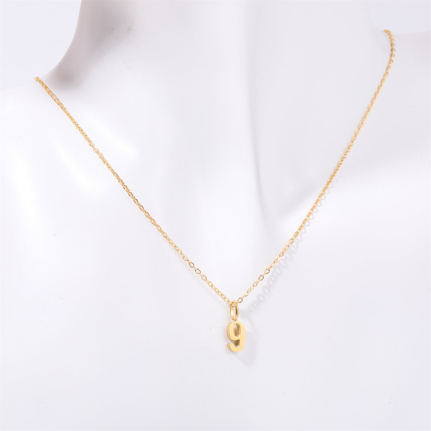 Wholesale Minimalist Commuting Optional Digital Titanium Steel Necklaces